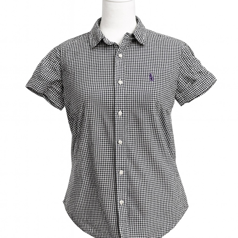 Ralph Lauren Black and White Gingham Woman Shirt
